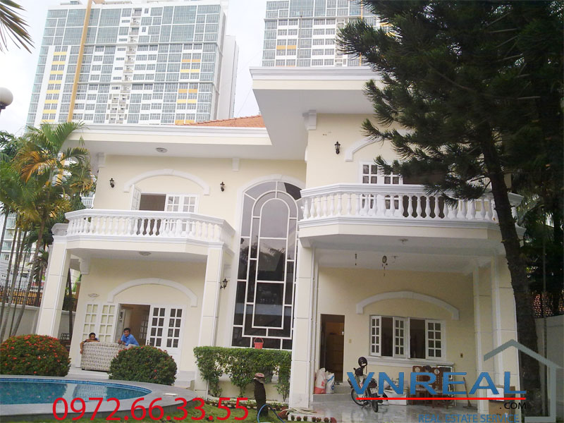 Cho thue villa Biet Thu phuong An Phu Quan 2 nam ngay sau toa nha The Vista canh khu Villa Reviera